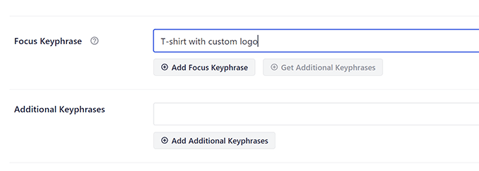 Setting focus keyphrase in AIOSEO