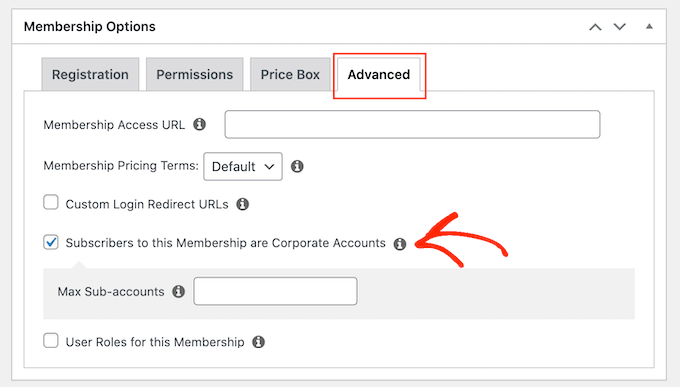 Enabling group memberships for corporate users