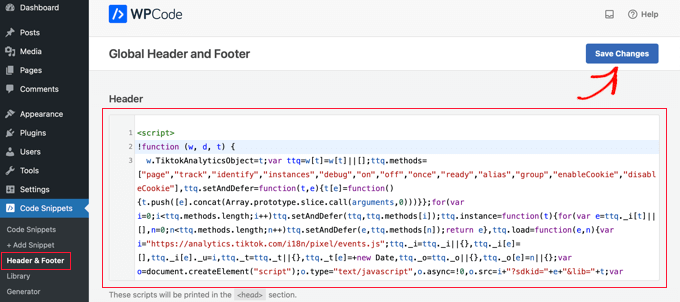 使用WPCode插件，轻松地将像素代码添加到您的网站上