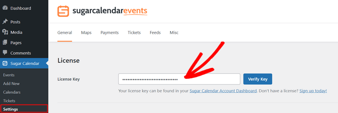 Adding a license to Sugar Calendar