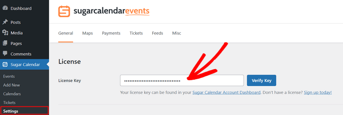 Add a license to Sugar Calendar