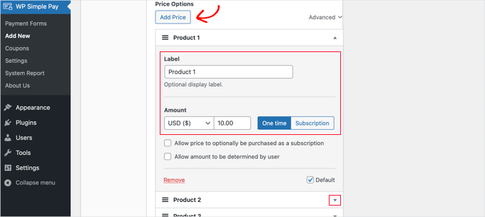 Add Your Products and Services to the Payment Form