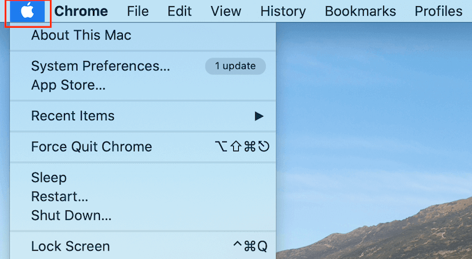 The System Preferences settings on macOS