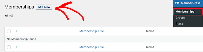 Add new membership plan in MemberPress