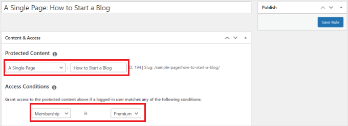 Set up rules for password protection in MemberPress