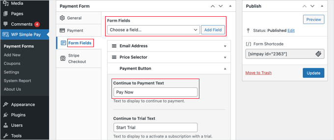 You Can Add Fields to Your Payment Form