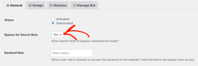 Configuring the LightStart maintenance mode page