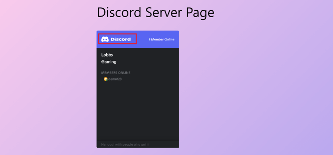 Como adicionar um widget de membros online do Discord a um