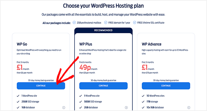 Fasthosts pricing page