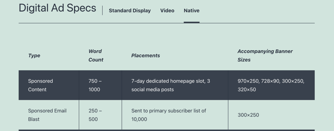 Media Kit Ad Specs