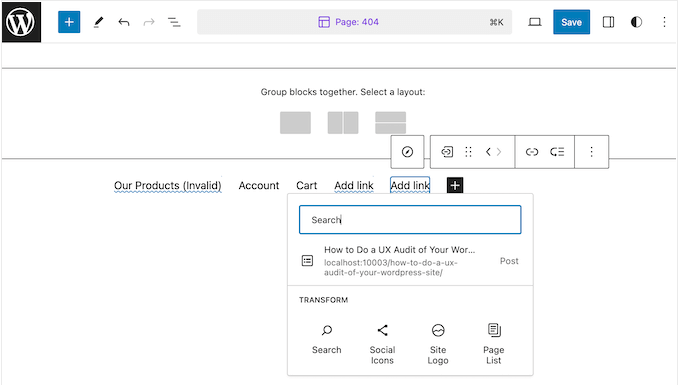 将搜索栏添加到 WordPress 导航菜单