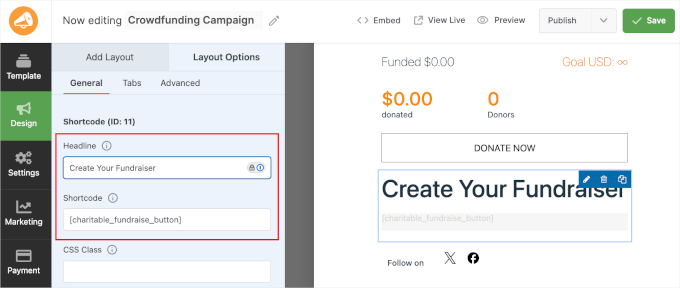 Creating fundraiser submission shortcode in WP Charitable