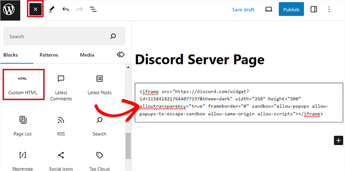 How to Embed Discord Widget into WordPress