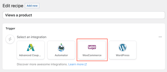 将 WooCommerce 添加为 Uncanny Automator 中的集成