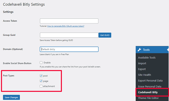 Choose post types