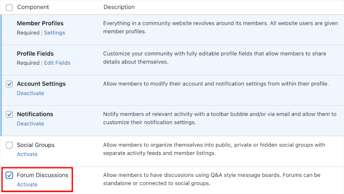 Activating Forum Discussions in BuddyBoss