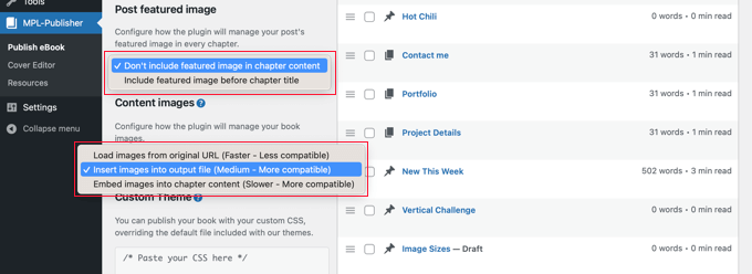 Embedding or Inserting Images in MPL-Publisher