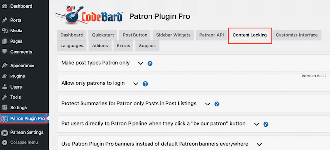 将 WordPress 中的内容限制为 Patreon 会员