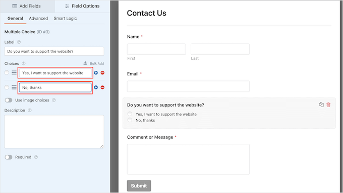 Adding an optional payment to a WordPress form