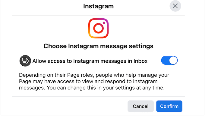 Configuring Instagram permissions