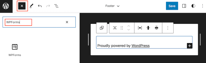 Adding a contact form to a WordPress footer template