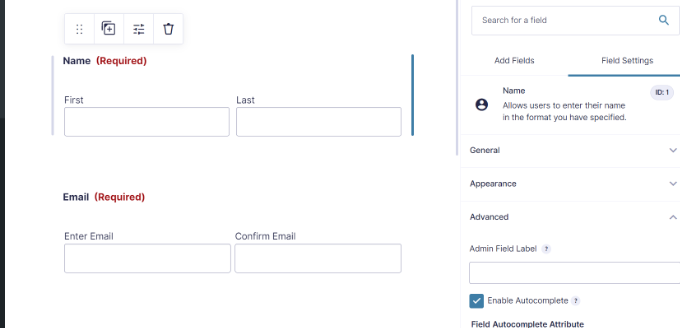 Edit existing fields in gravity forms