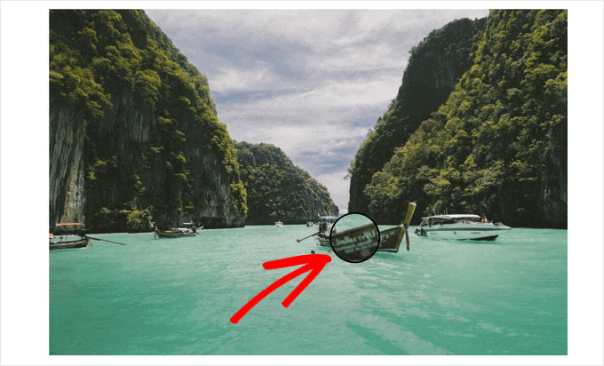 Example of magnifying glass on images using WPCode