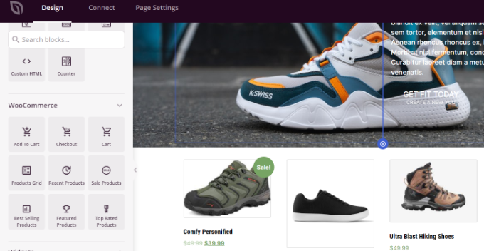 SeedProd 中的 WooCommerce 块