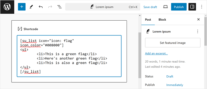 Customizing the custom icon shortcode by Shortcodes Ultimate