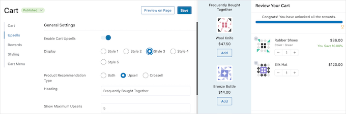 Customizing the upsell and cross-sell promotions in WooCommerce