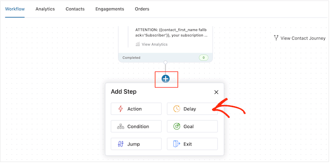 Adding a delay to an automated WooCommerce email sequence