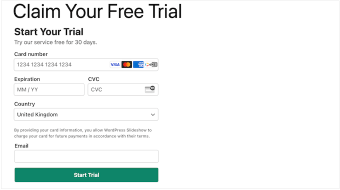 Free trial sample subscriptions