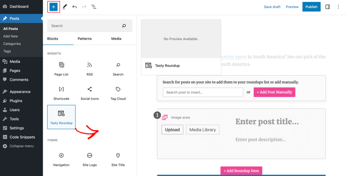 Add a Tasty Roundup Block to Your Post