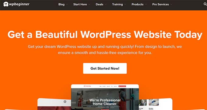 WPBeginner Website Design Services