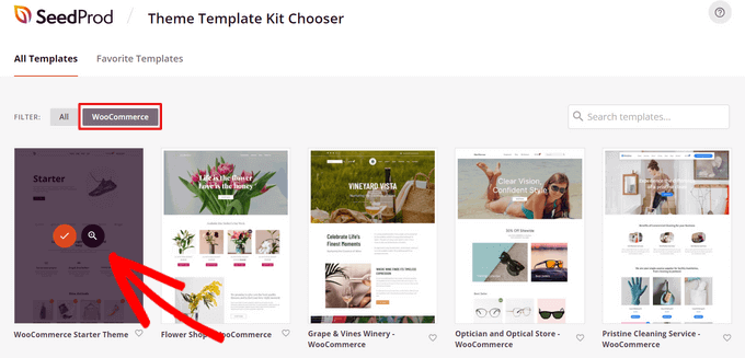 Choose a WooCommerce theme kit