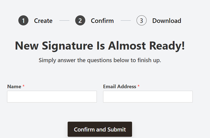 email signup optin form