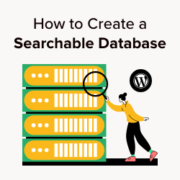 How to create searchable database in WordPress