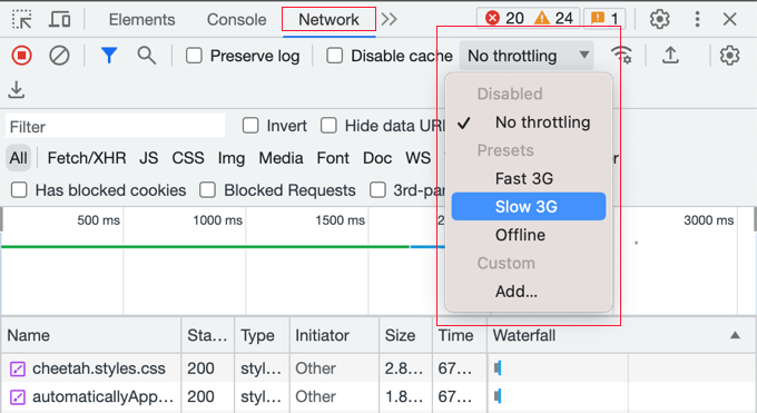 使用 Chrome Inspect Elements 来限制您的浏览器