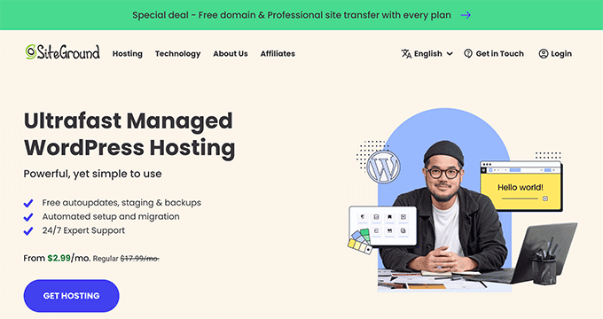 SiteGround web hosting