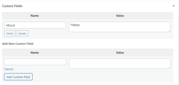 View newly created custom fields