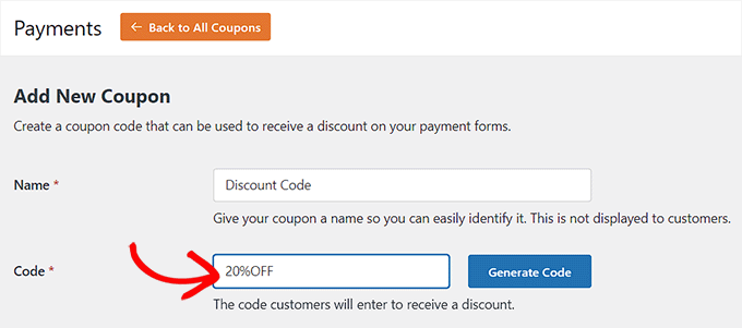 Create and use payment discount codes