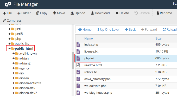 Locate php.ini file