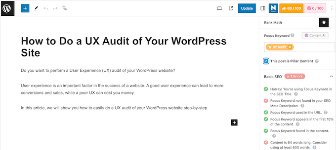 将焦点关键字添加到您的 WordPress 网站