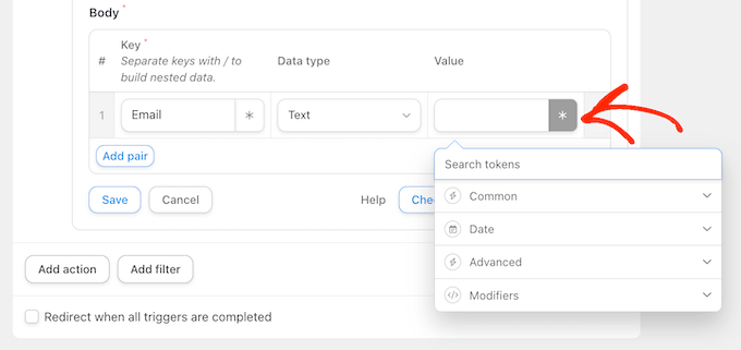 Getting data from a webhook using an automation plugin