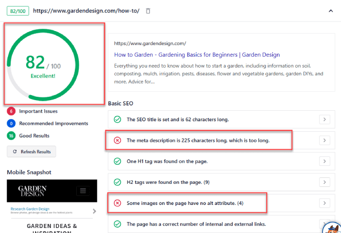 All in One SEO TruSEO Score