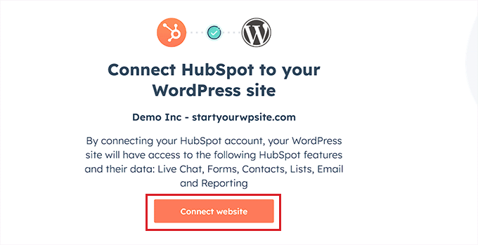 将网站连接到 HubSpot