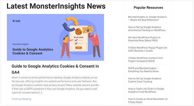 The MonsterInsights Google Analytics blog