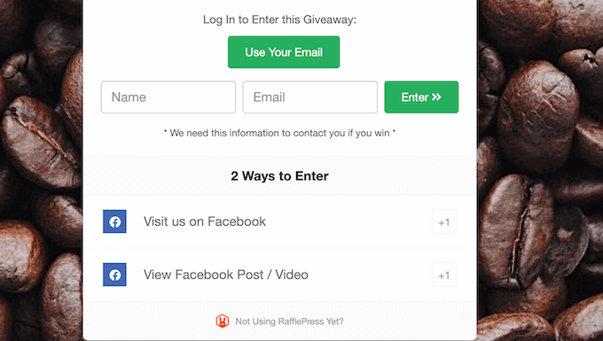 How to do lead generation using RafflePress