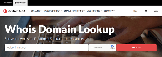 Finding Domain and Registrations Details With Wix Whois Lookup