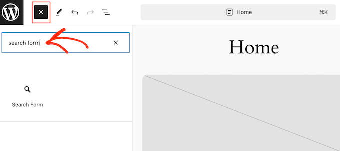 Adding a search form to a WordPress theme using the full-site editor (FSE)